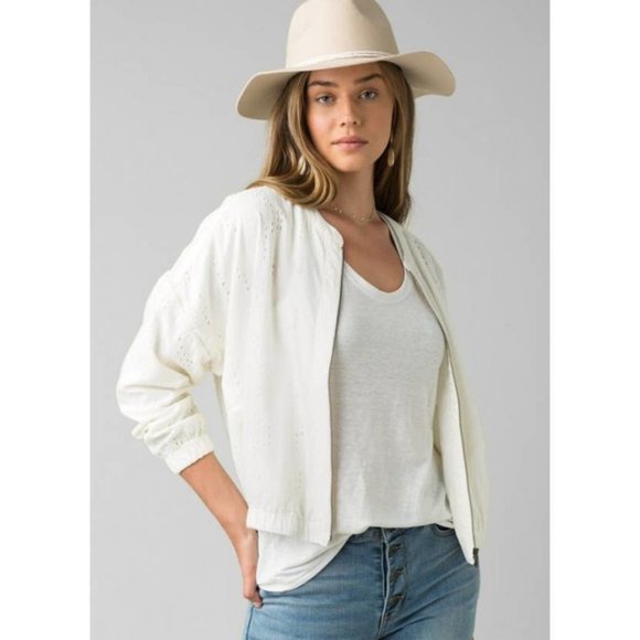 Prana Jackets & Blazers - PrAna Barlow Bomber Jacket in Ivory